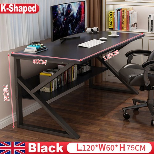 Shaped gaming desk with - k-shaped,