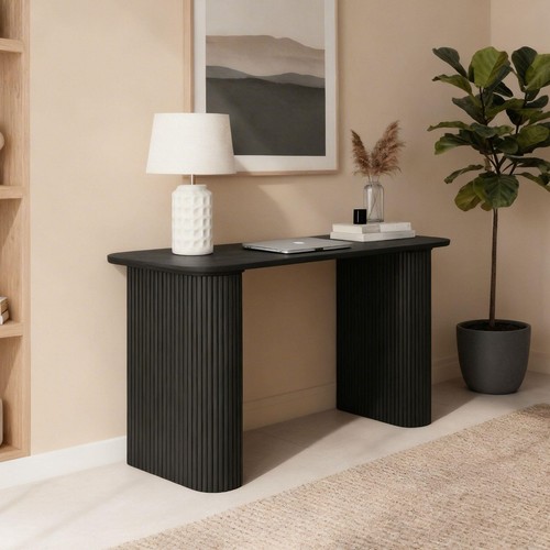 Black computer desk office - black,