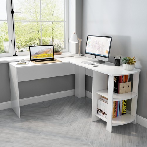Mondeer shaped computer desk - mondeer, l-shaped