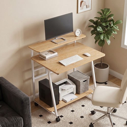 Tiers wheeled computer desk - wheeled,