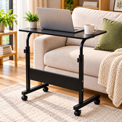Adjustable rolling side table - rolling,